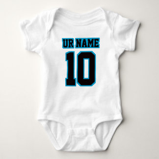 2 Side WHITE BLACK BLUE Bodysuit Football Jersey
