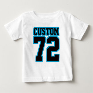 2 Side WHITE BLACK BLUE One Piece Football Baby Baby T-Shirt