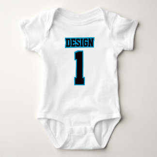 2 Side WHITE BLACK BLUE Tutu Football Babywear Baby Bodysuit