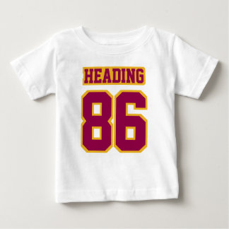 2 Side WHITE BURGUNDY GOLD Dress Football Jersey Baby T-Shirt