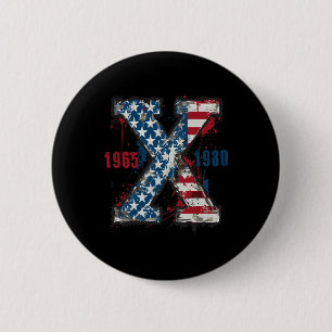 (2 Sided)4th Of July Trump American Flag Usa 6 Cm Round Badge