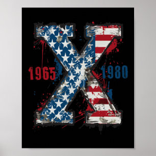 (2 Sided)4th Of July Trump American Flag Usa  Poster