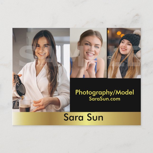 2-Sided Actor & Model Headshot Comp Postcard (Front)