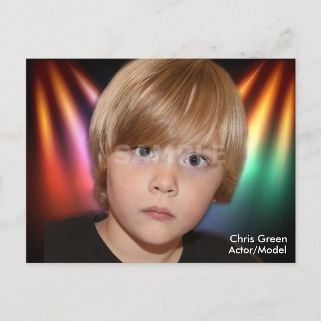 2-Sided Actor & Model Headshot Comp Postcard (Front)