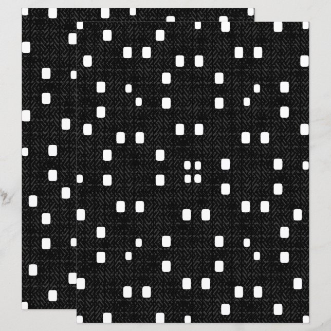 2-Sided B&W Textured Minimalism Scrapbook Page (Front/Back)