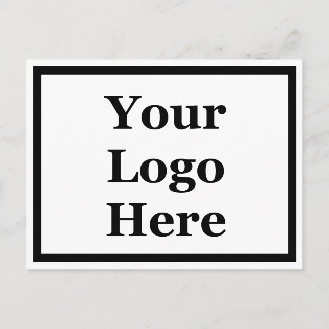 2-Sided Black & White Template Your Logo Here Postcard (Front)
