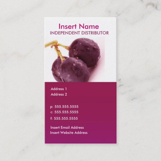 2-Sided Business Card (Grapes) (Front)