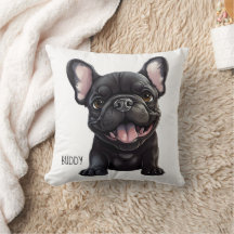 2 sided, custom colour & text, Frenchie puppy
