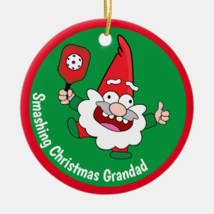 🎅🤶2 sided customisable  Christmas pickleball  Ceramic Ornament