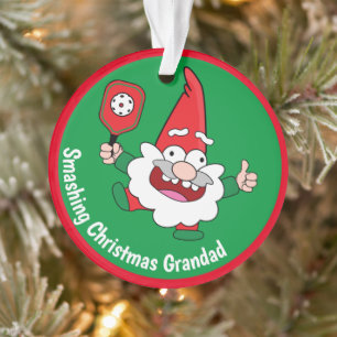 🎅🤶2 sided customisable Christmas pickleball Ornament