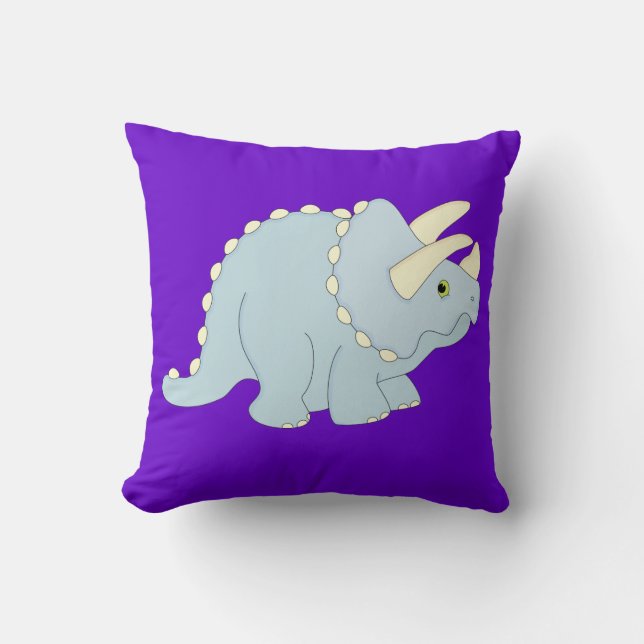 2 sided Dinosaur Design Throw Pillow Home Decor (Front)