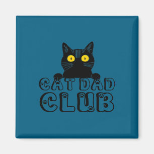 (2 sided) funny cat dad club husband birthday magnet