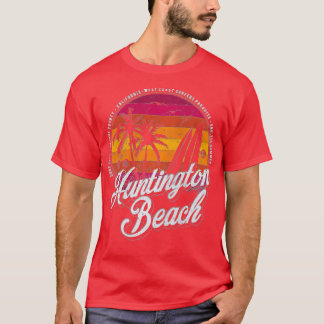 2 Sided Huntington Beach Surf City California Vint T-Shirt