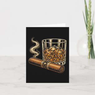 2 Sided Ill Be In The Backyard Funny Cigar Lover Card