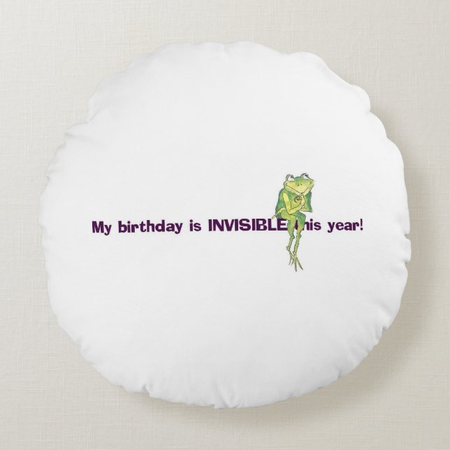2-SIDED INVISIBLE BIRTHDAY & LEAP YEAR ROUND CUSHION (Front)