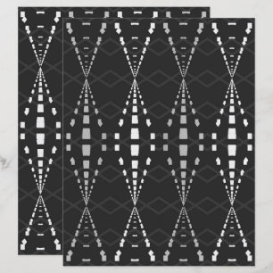 2-Sided Ley Lines B&W Scrapbook Page