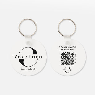 2 sided Logo & QR Code on Clean Company Business K Key Ring