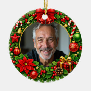 2 sided Memorial Christmas  Ceramic Ornament