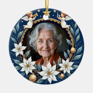 2 sided Memorial Christmas Heavenly Harmony Ceramic Ornament
