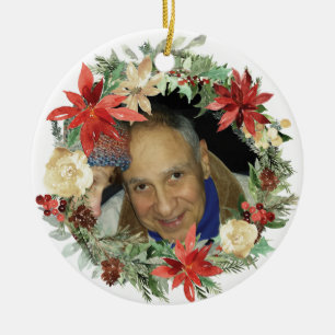 2 sided Memorial Christmas ornament with photo