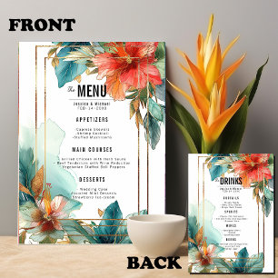 2 sided Menu + DRINKS Hibiscus Serenade Paradise