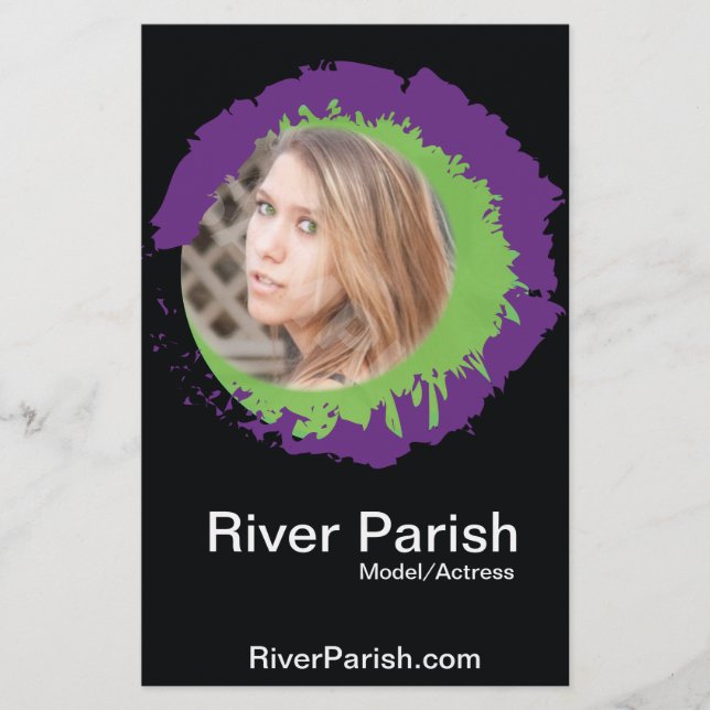 2 sided Model Headshot Cards Models Actors (Front)