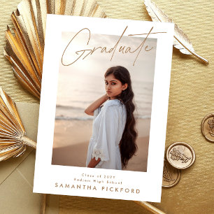 2 sided Photo 2025 High School Graduation Announcement