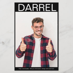 2 sided Photo Comp Zed Card Actor 