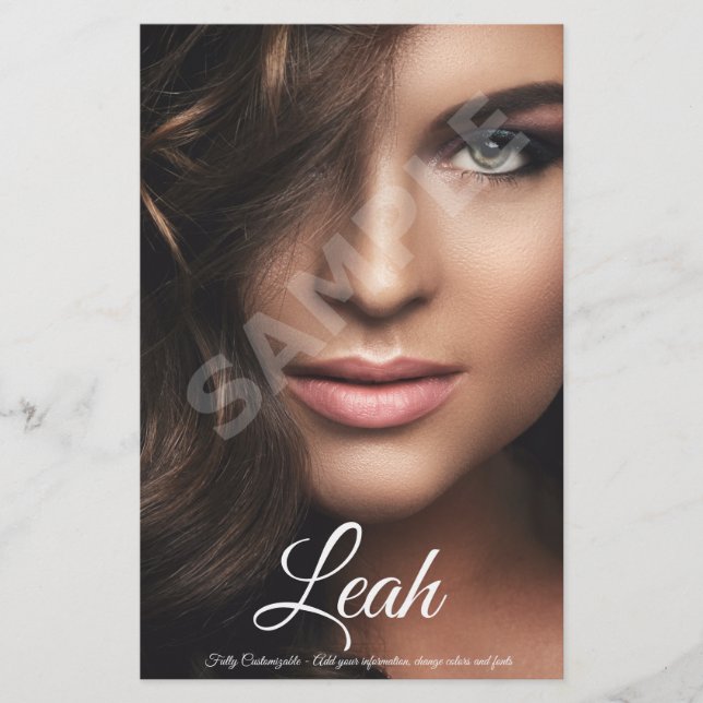 2 sided Photo Model Actor Comp Zed Card  (Front)