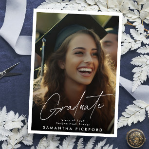 2 sided Photo Senior High School 2024 Graduation Announcement