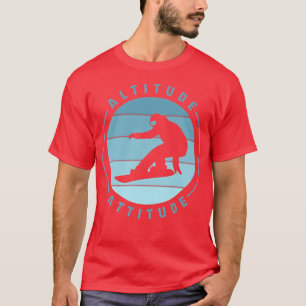 2 Sided Retro Vintage Snowboarder Ski Altitude Att T-Shirt