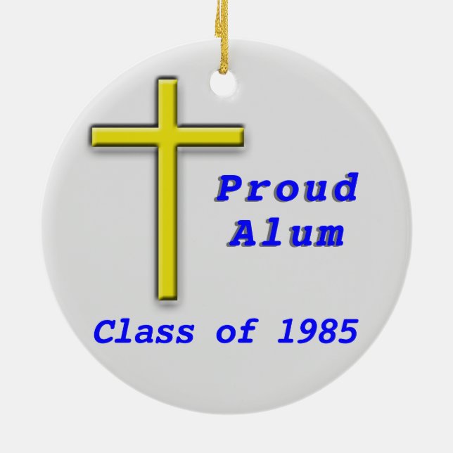 2 sided Saint Alice School Colour Patch Ceramic Ornament (Back)