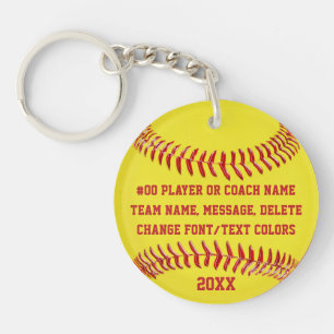 2 Sided, Softball Senior Day Gift Ideas, Softball Key Ring