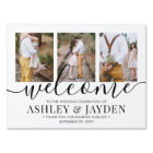 2 Sided Wedding Welcome 6 Photo Black Script Yard