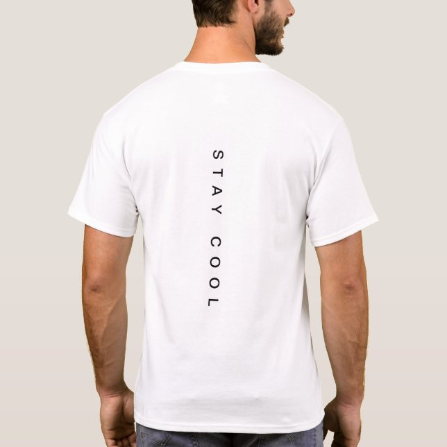 2 Sided Whimsical Stay Cool Tiger Chinese Symbol T T-Shirt (Back)