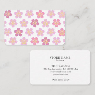 2 sides Cherry Blossom "SAKURA" 名刺 Business Card