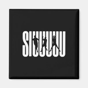 (2 Sides) Siuuu Soccer Lovers Present For Fan Kid' Magnet