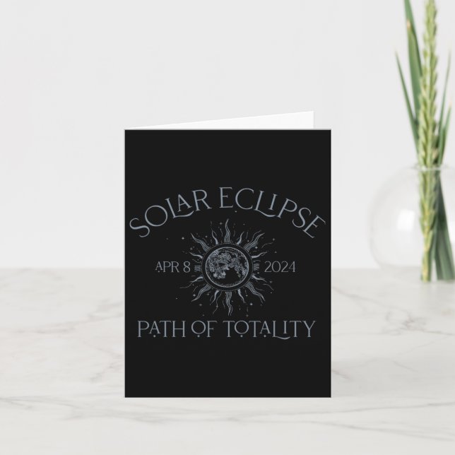 (2 Sides) Solar Eclipse 2024 Path Of Totality Tota Card (Front)