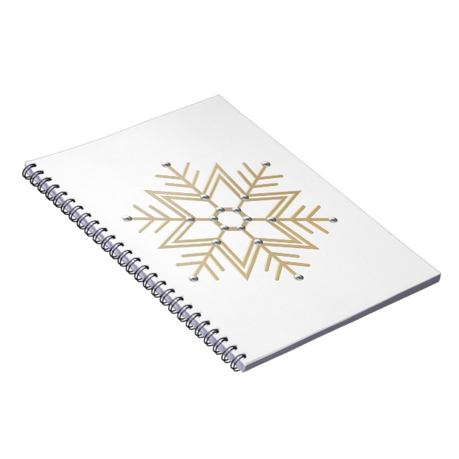 2-Silver and Gold Snowflake 3-D Look Notebook (Right Side)
