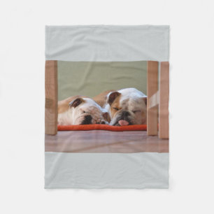 2 sleeping bulldogs.png fleece blanket