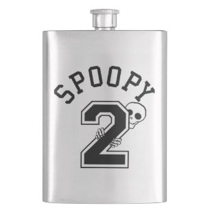 2 Spoopy Athletic Lettering Hip Flask