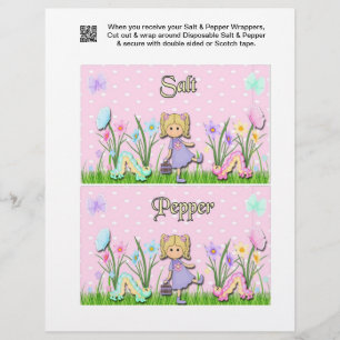 2 Springtime Easter Salt & Pepper Shaker Wrappers
