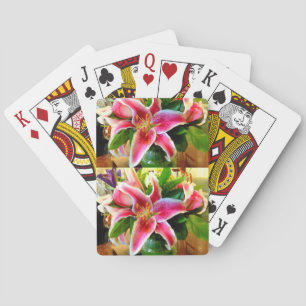 2 stargazer lilies playing cards