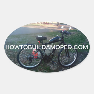 2-Stroke Motorised Bicycle Engine Decal Kit Oval Sticker