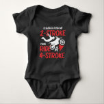 2 Stroke MX Motocross Dirt Bike Rider supercross Baby Bodysuit<br><div class="desc">Funny Gift for two stroke dirt bike driver! Ideal Surprise for a biker who love enduro,  supermoto,  stunting,  motocross supercross mx,  trials,  or just offroading with your dirt bike.</div>