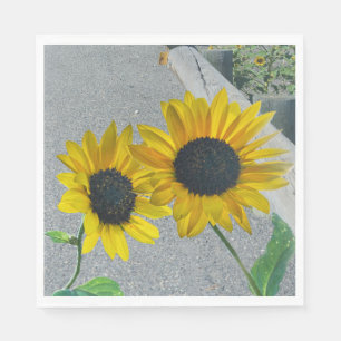 2 Sunflowers wedding casual country eat party Napkin