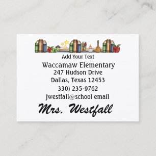 #2 - Teacher Business Card - See Reverse - SRF