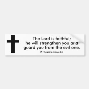 2 Thessalonians 3:3 Bible Verse Bumper Sticker 