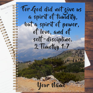 2 Timothy 1:7 Custom Bible Verse Planner