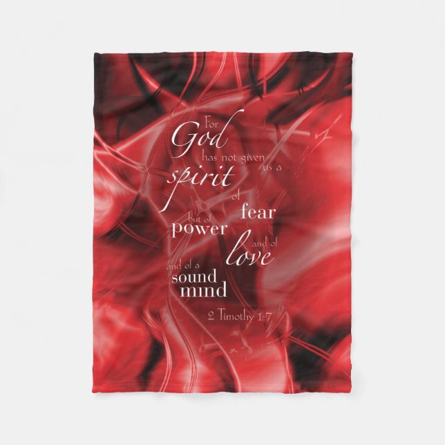 2 Timothy 1:7 Fleece Blanket (Front)